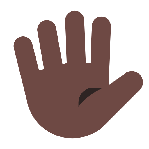 Hand with Fingers Splayed: Dark Skin Tone