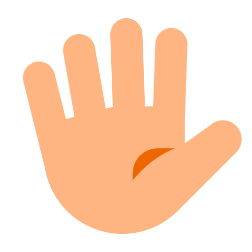 Hand with Fingers Splayed: Medium-Light Skin Tone