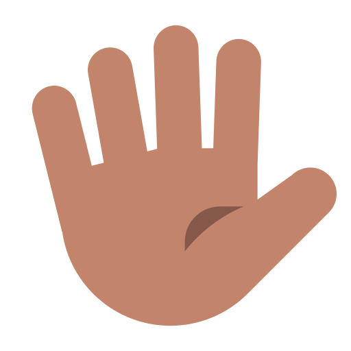 Hand with Fingers Splayed: Medium Skin Tone