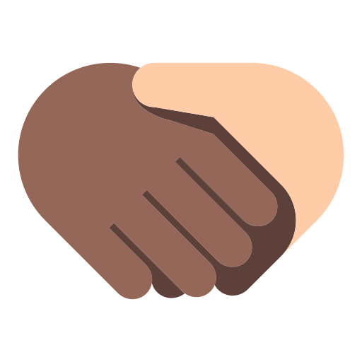 Handshake: Medium-Dark Skin Tone, Light Skin Tone