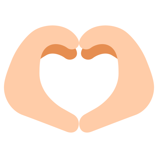 Heart Hands: Light Skin Tone