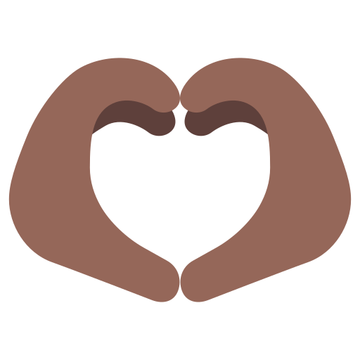 Heart Hands: Medium-Dark Skin Tone