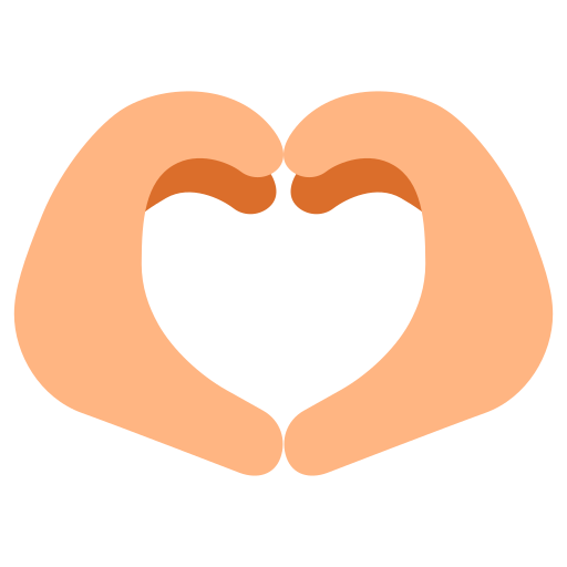 Heart Hands: Medium-Light Skin Tone
