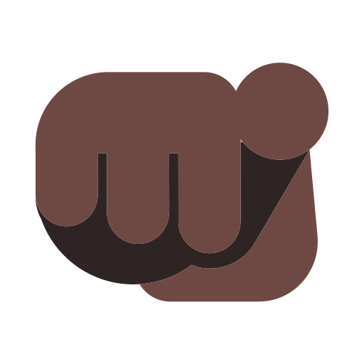 Index Pointing at the Viewer: Dark Skin Tone