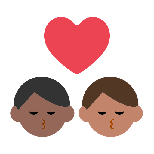 Kiss: Man, Man, Medium-Dark Skin Tone, Medium Skin Tone