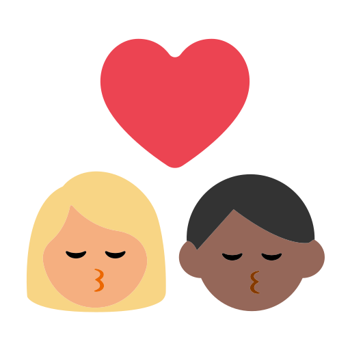 Kiss: Woman, Man, Medium-Light Skin Tone, Medium-Dark Skin Tone