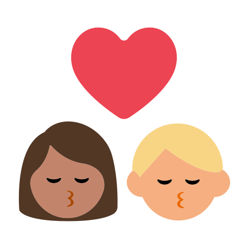 Kiss: Woman, Man, Medium Skin Tone, Medium-Light Skin Tone
