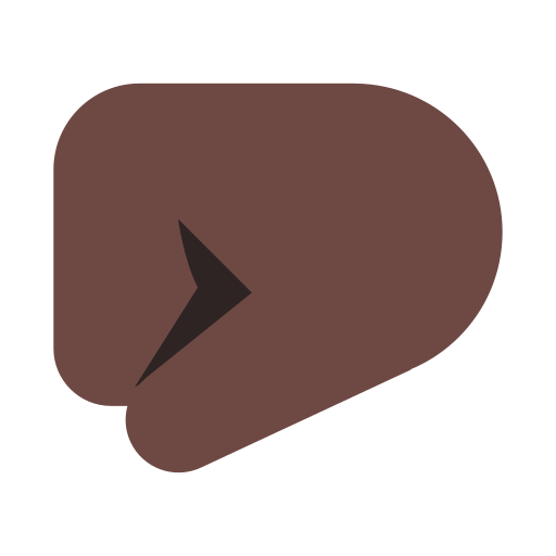 Left-Facing Fist: Dark Skin Tone