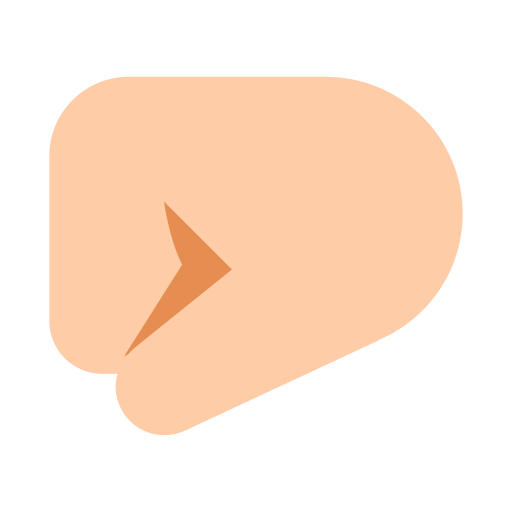 Left-Facing Fist: Light Skin Tone