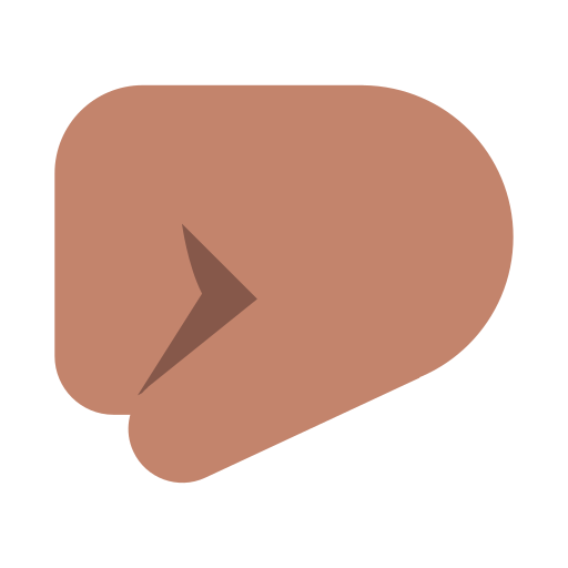 Left-Facing Fist: Medium Skin Tone