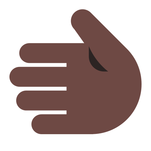 Leftwards Hand: Dark Skin Tone
