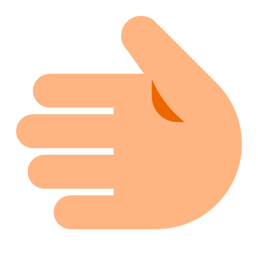 Leftwards Hand: Medium-Light Skin Tone