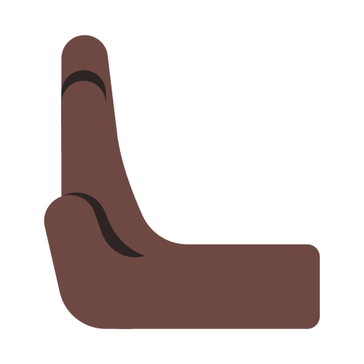 Leftwards Pushing Hand: Dark Skin Tone