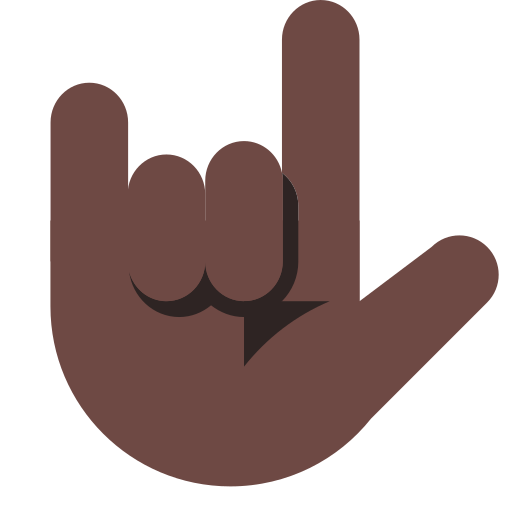Love-You Gesture: Dark Skin Tone