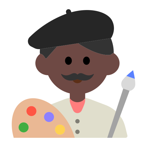 Man Artist: Dark Skin Tone