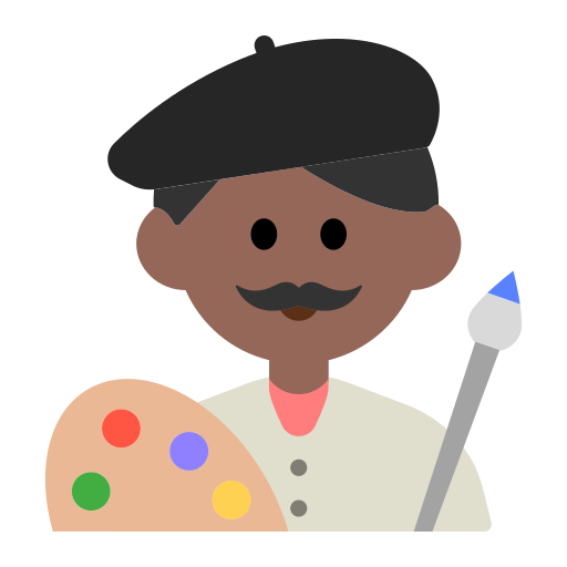 Man Artist: Medium-Dark Skin Tone