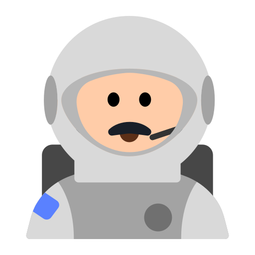 Man Astronaut: Light Skin Tone