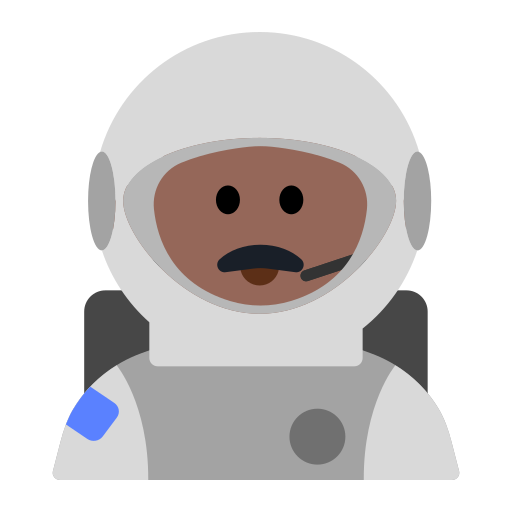 Man Astronaut: Medium-Dark Skin Tone