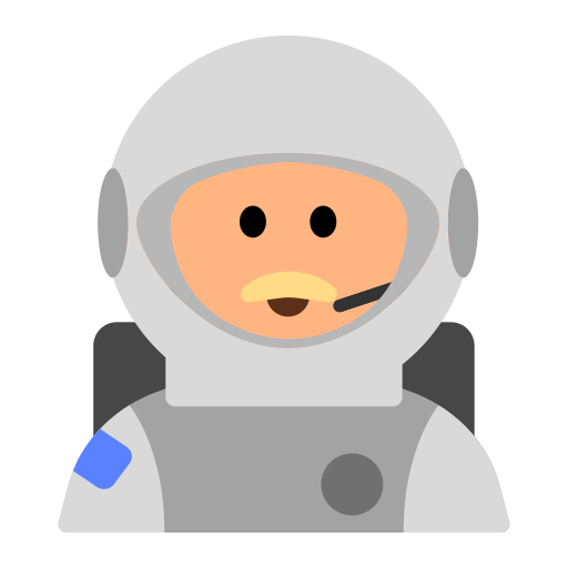 Man Astronaut: Medium-Light Skin Tone