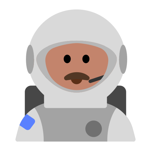 Man Astronaut: Medium Skin Tone