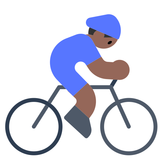 Man Biking: Medium-Dark Skin Tone