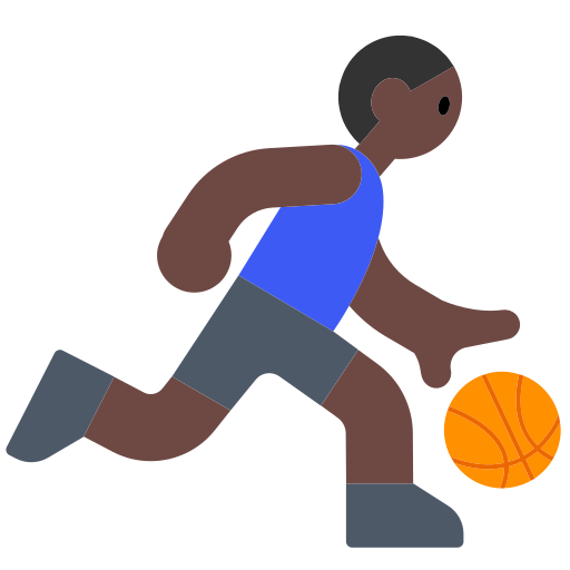 Man Bouncing Ball: Dark Skin Tone Man Bouncing Ball: Dark Skin Tone