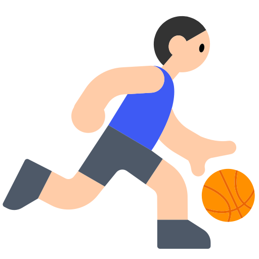 Man Bouncing Ball: Light Skin Tone Man Bouncing Ball: Light Skin Tone