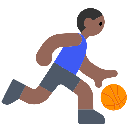 Man Bouncing Ball: Medium-Dark Skin Tone Man Bouncing Ball: Medium-Dark Skin Tone