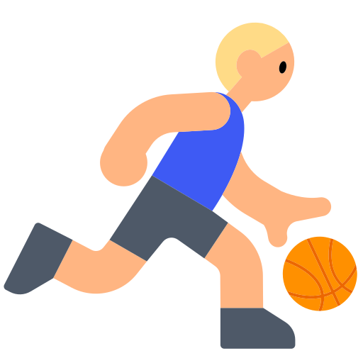 Man Bouncing Ball: Medium-Light Skin Tone Man Bouncing Ball: Medium-Light Skin Tone