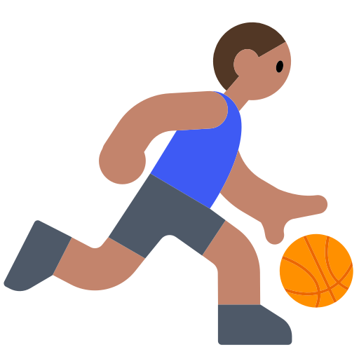 Man Bouncing Ball: Medium Skin Tone Man Bouncing Ball: Medium Skin Tone