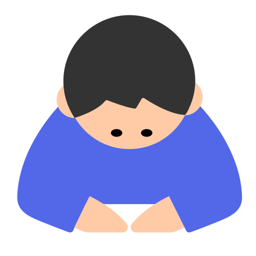 Man Bowing: Light Skin Tone