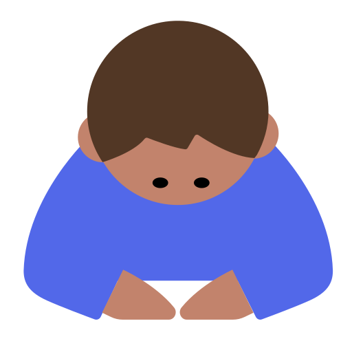 Man Bowing: Medium Skin Tone