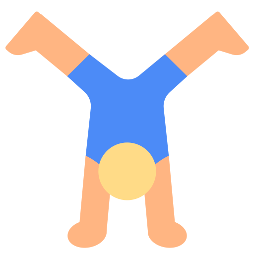 Man Cartwheeling: Medium-Light Skin Tone