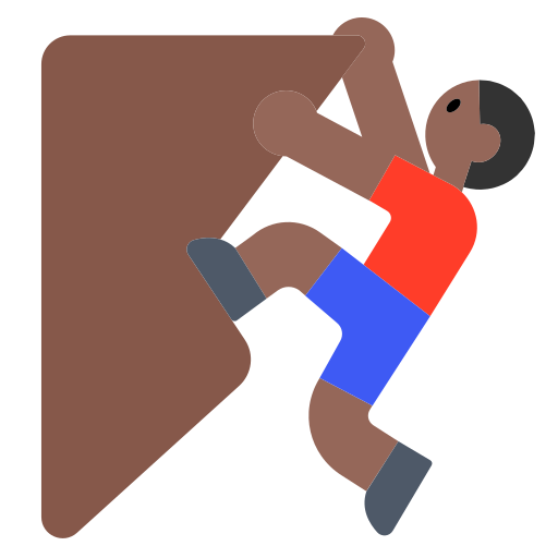 Man Climbing: Medium-Dark Skin Tone