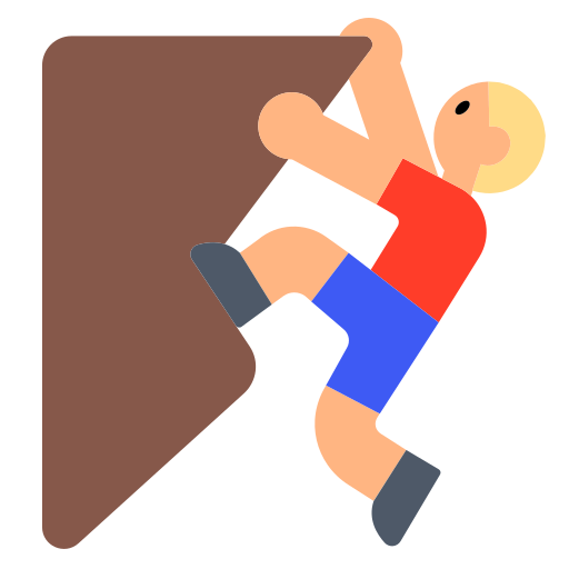 Man Climbing: Medium-Light Skin Tone