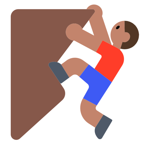 Man Climbing: Medium Skin Tone