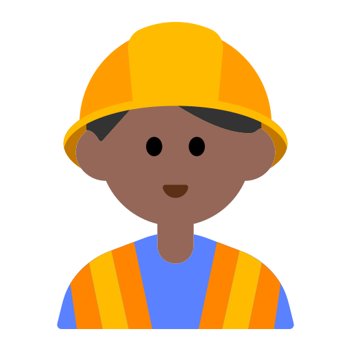 Man Construction Worker: Medium-Dark Skin Tone