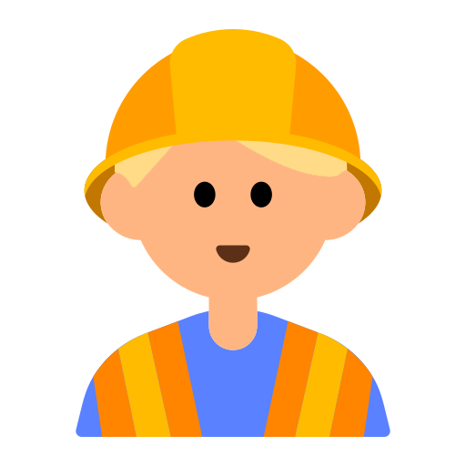Man Construction Worker: Medium-Light Skin Tone