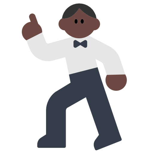 Man Dancing: Dark Skin Tone