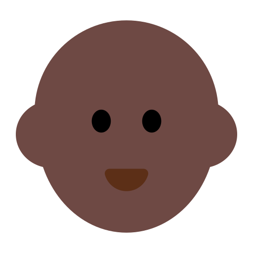 Man: Dark Skin Tone, Bald