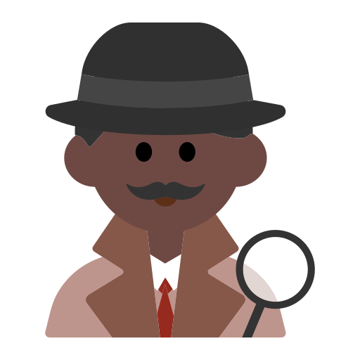 Man Detective: Dark Skin Tone Man Detective: Dark Skin Tone