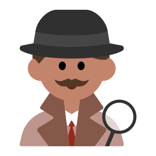 Man Detective: Medium Skin Tone Man Detective: Medium Skin Tone