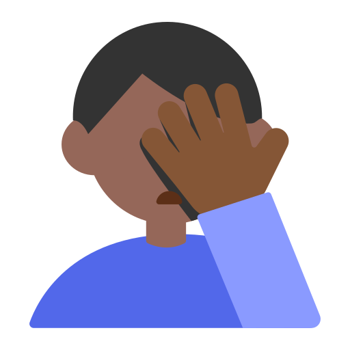 Man Facepalming: Medium-Dark Skin Tone