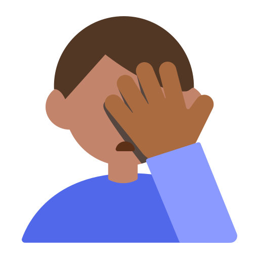 Man Facepalming: Medium Skin Tone