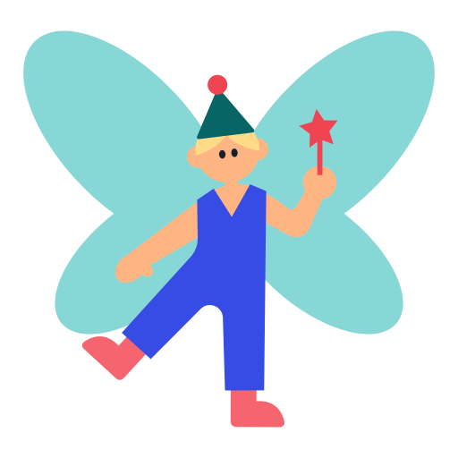 Man Fairy: Medium-Light Skin Tone