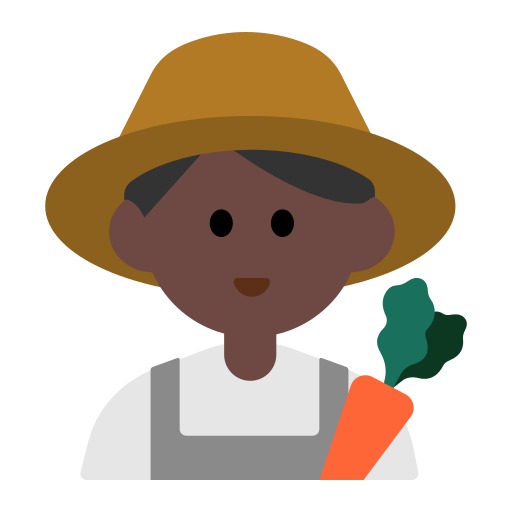 Man Farmer: Dark Skin Tone