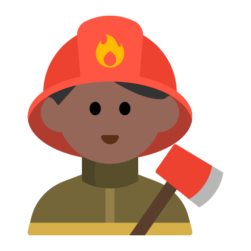 Man Firefighter: Medium-Dark Skin Tone