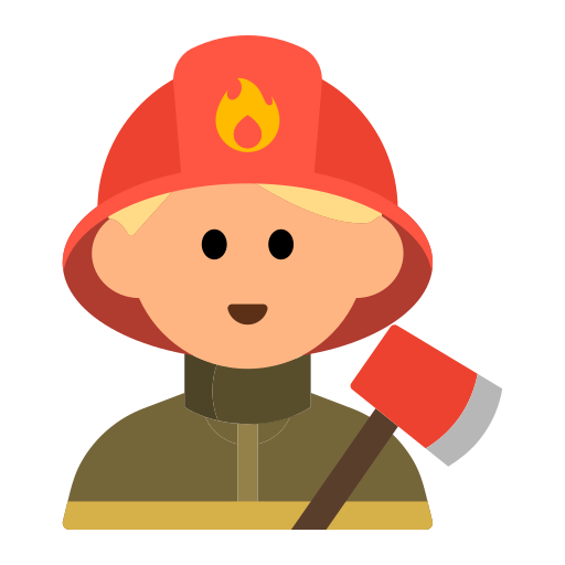 Man Firefighter: Medium-Light Skin Tone