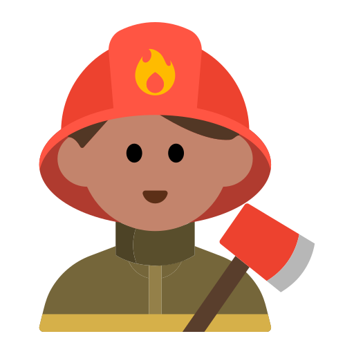 Man Firefighter: Medium Skin Tone