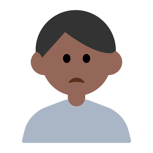 Man Frowning: Medium-Dark Skin Tone